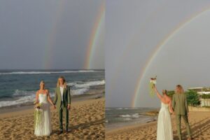 Plot Twist Divino: Casamento em Maceió Ganha Arco-Íris Duplo Após Temporal